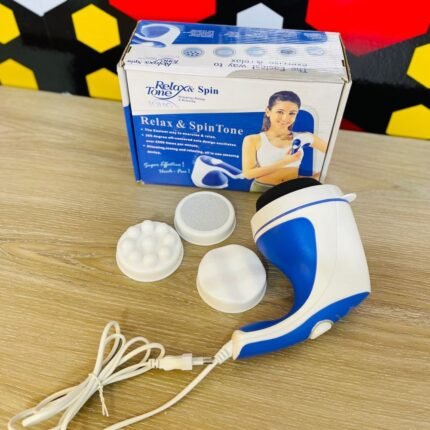 Relax Tone Spin Body Massager With 5 Headers Relax Spin Tone Slimming Lose Weight Burn Fat Full Body Massage Device