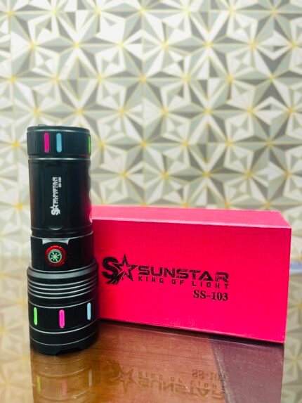 SunStar SS-103 PowerTouch Flashlight – 36000mAh Ultra Bright Rechargeable Torch Light